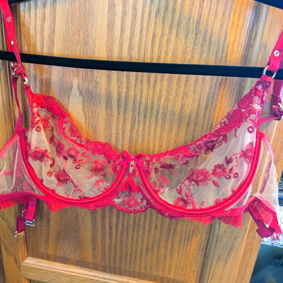 Honey Birdette Other - Honey Birdette Frida Bra Red Crimson